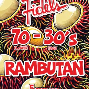 Fidel’s Rambutan 70/30 Pre‑Rolls – 5 Pack